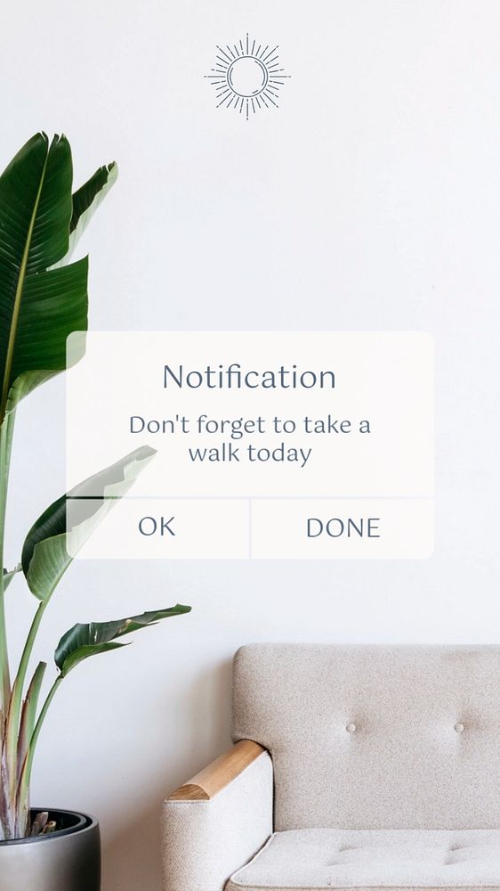 Notification  Instagram story template, editable text