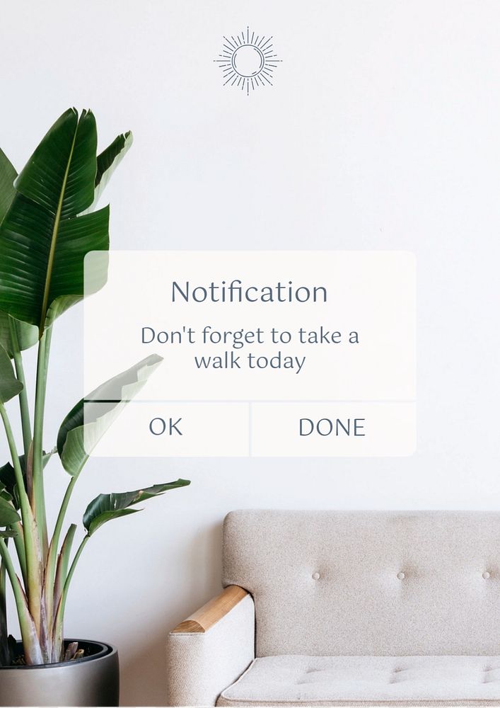 Notification  poster template, editable text & design