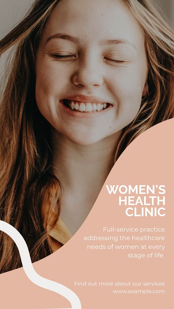 Women's health  Instagram story template, editable text