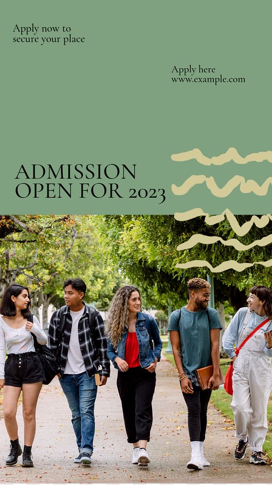 Admission open Instagram story template, editable text