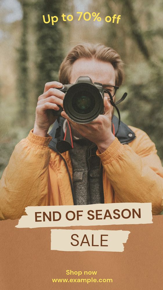 End of season sale  Instagram story template, editable text