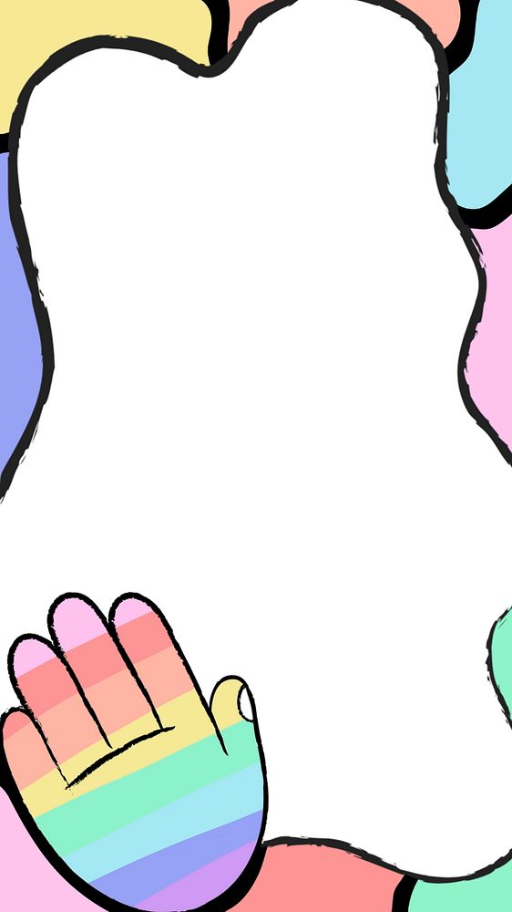 LGBTQ+ hand iPhone wallpaper, love wins editable design