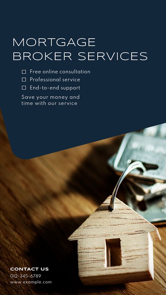 Mortgage  Instagram story template, editable text