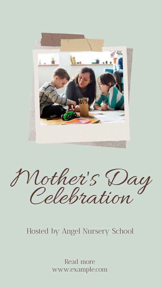 Mother's day celebration Instagram story template, editable text