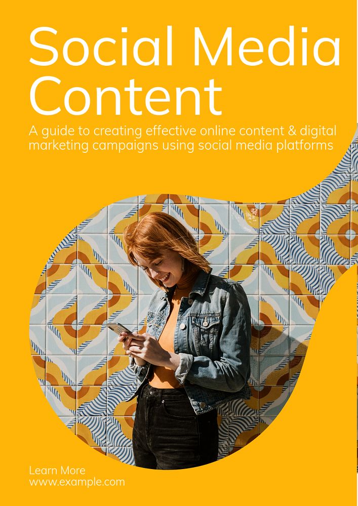 Social media content  poster template, editable text & design