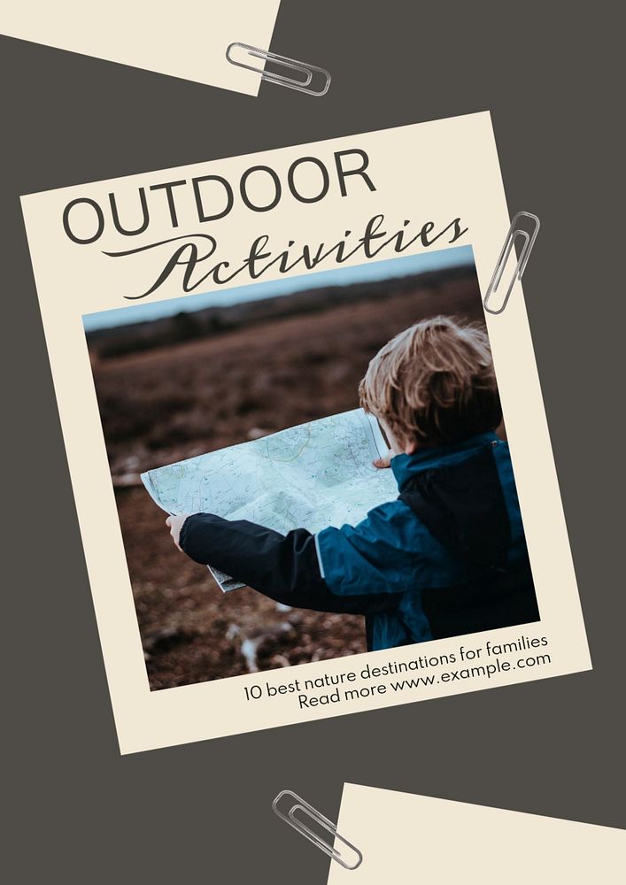 Outdoor family activity  poster template, editable text & design