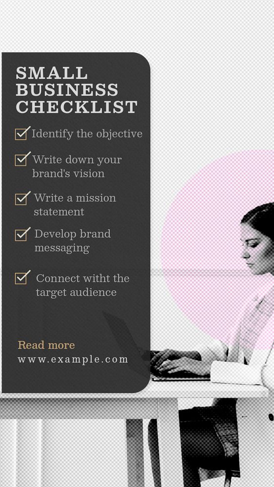 Small business Instagram story template, editable text