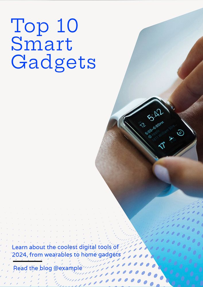 Smart gadgets  poster template, editable text & design