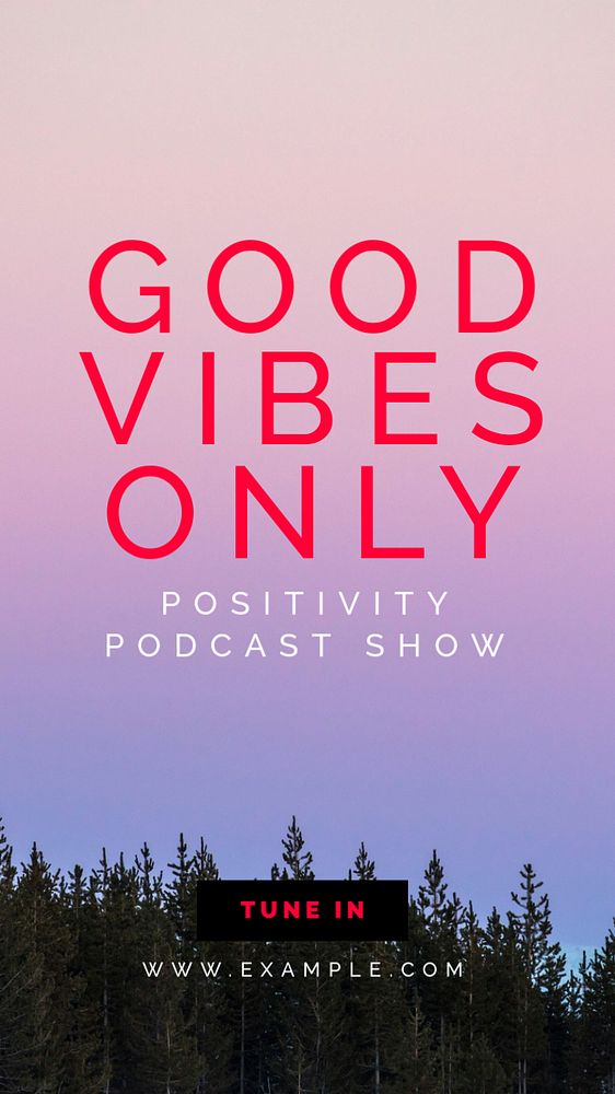 Good vibes only social story template, editable design for Instagram