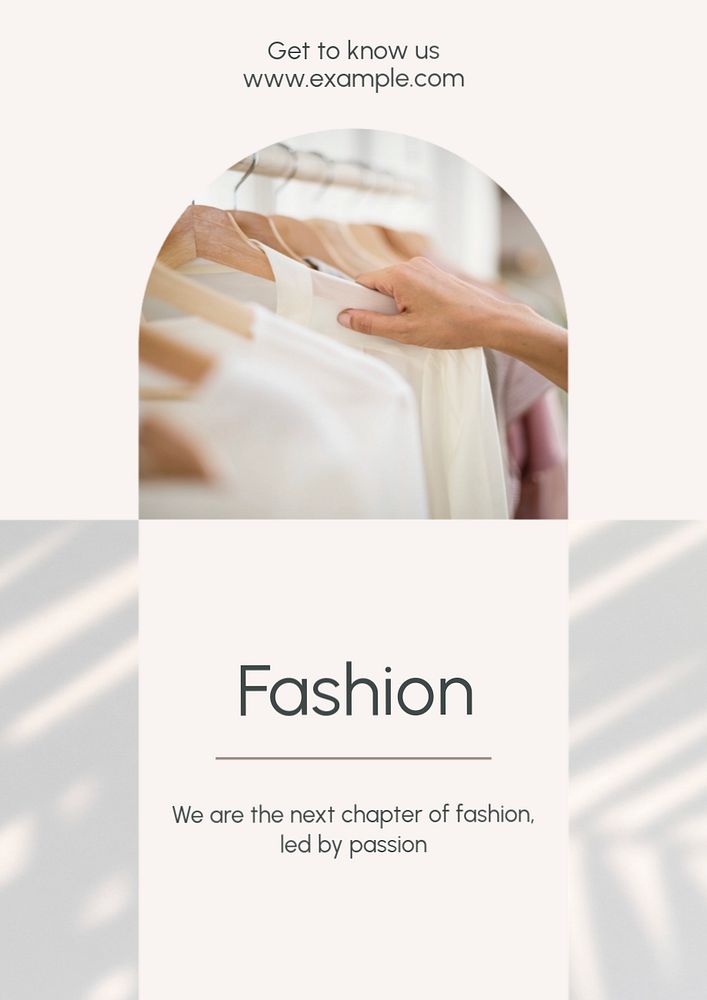 Fashion  poster template, editable text & design