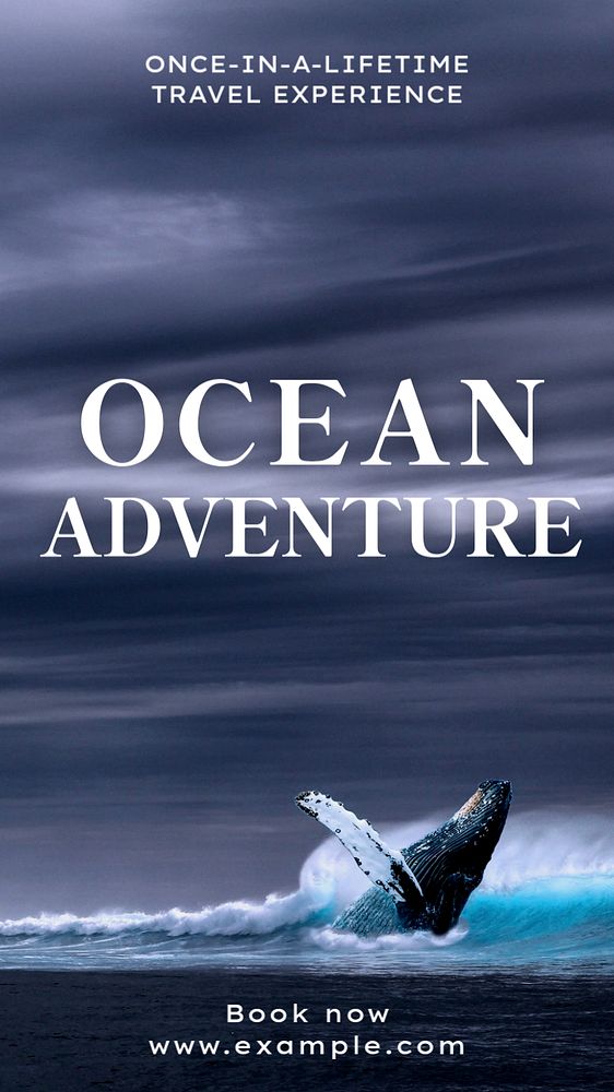 Ocean adventure Facebook story template, editable design