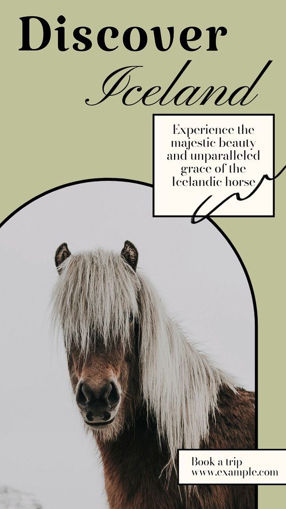 Horsing around  Instagram story template, editable text