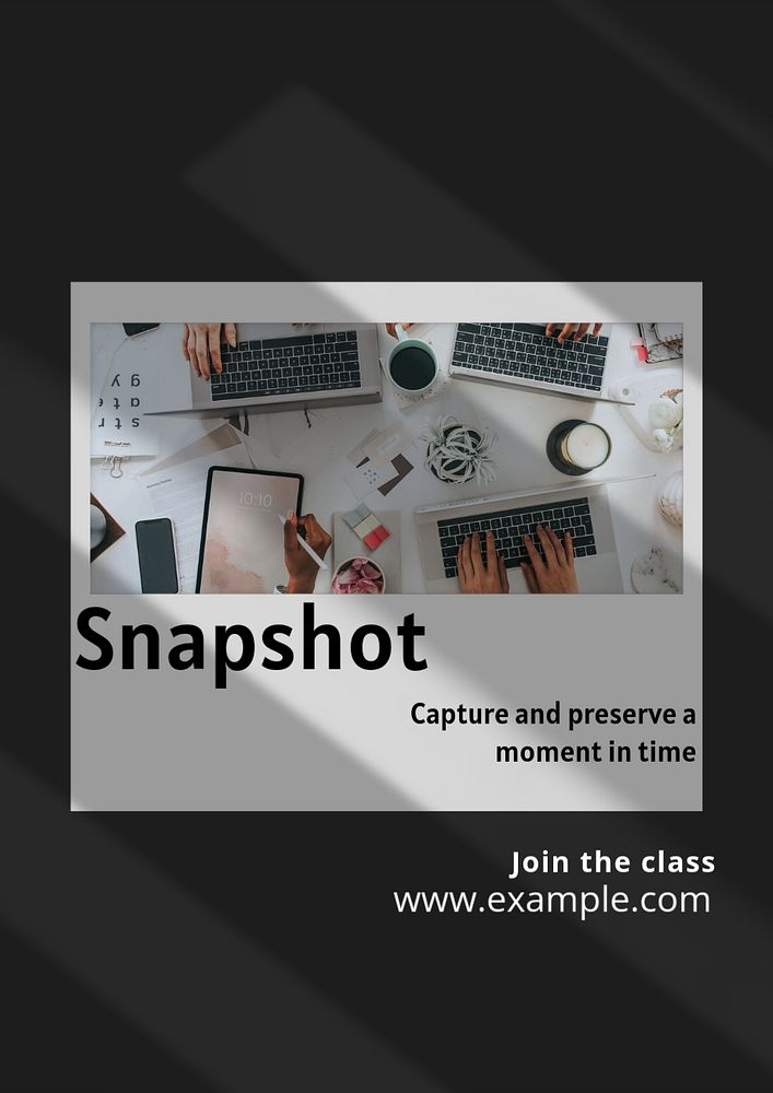 Photography class  poster template, editable text & design