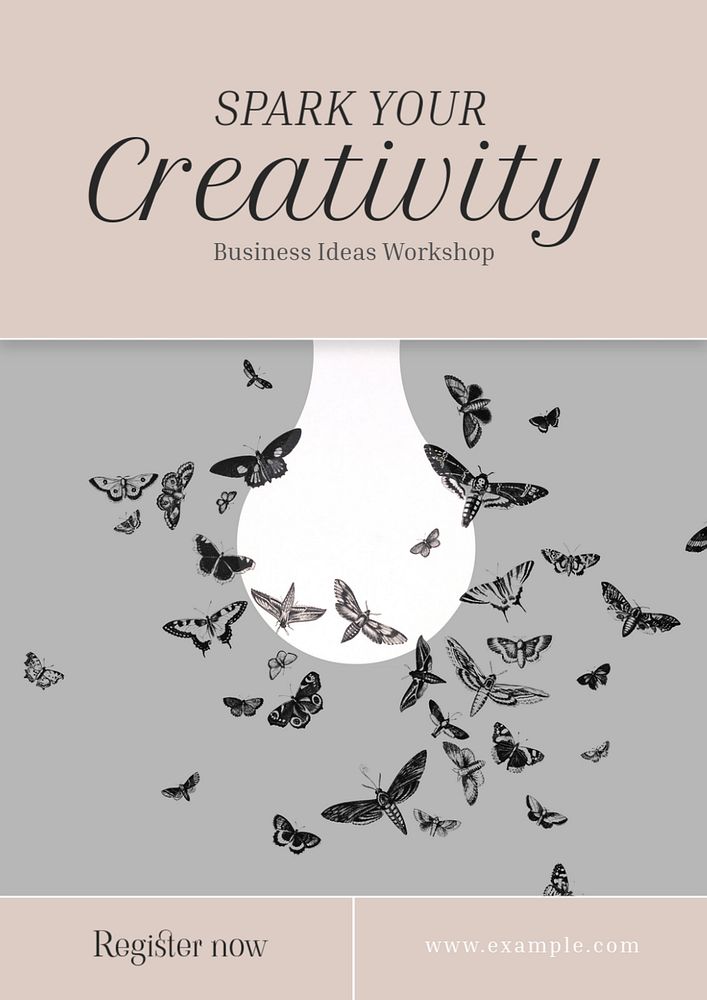 Business workshop  poster template, editable text & design