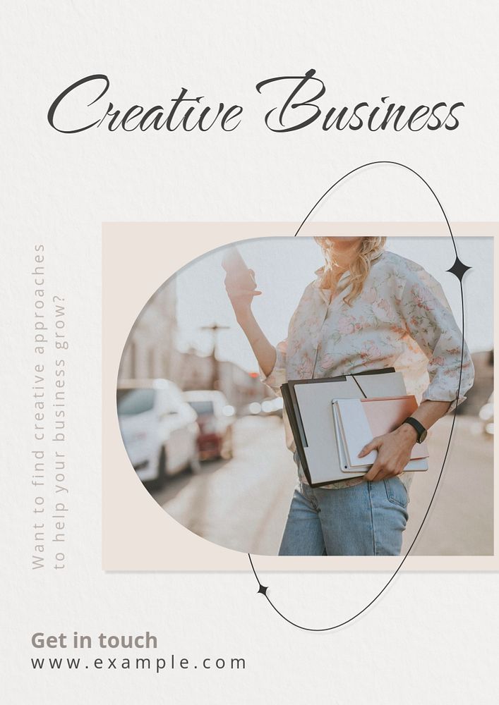 Creative business  poster template, editable text & design