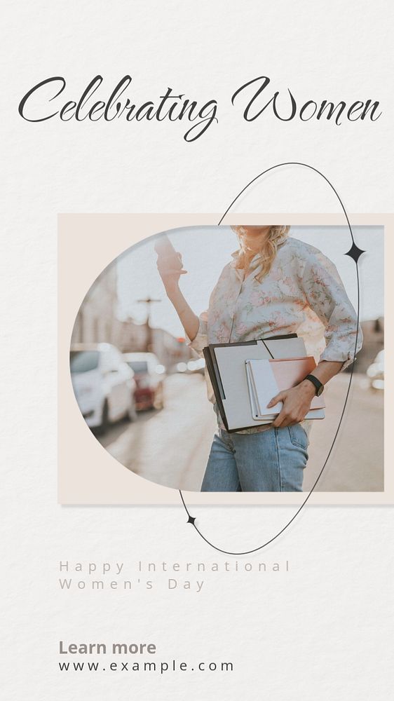 Celebrating women Instagram story template, editable text