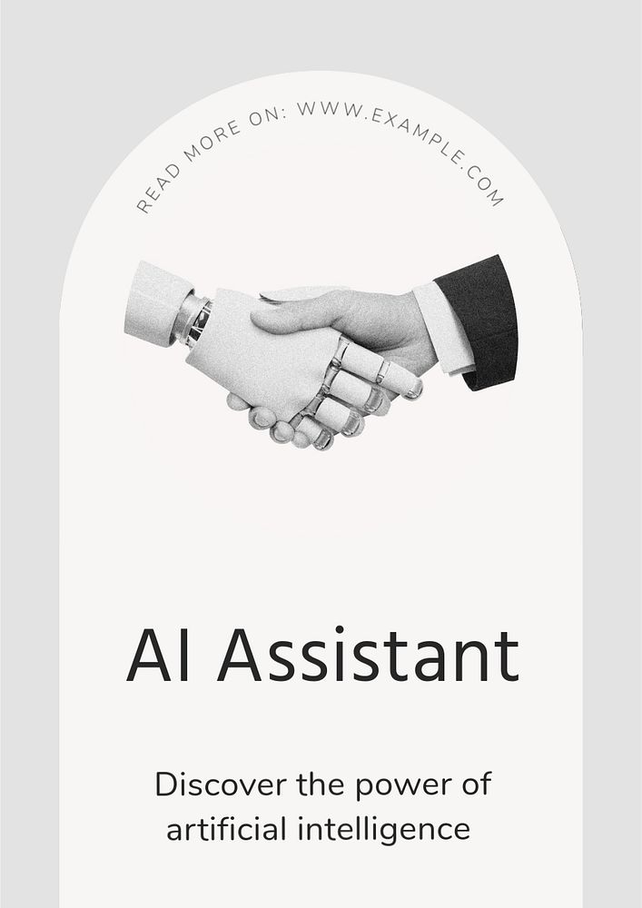 AI assistant  poster template, editable text & design