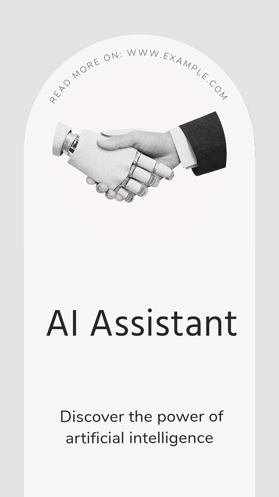 AI assistant  Instagram story template, editable text