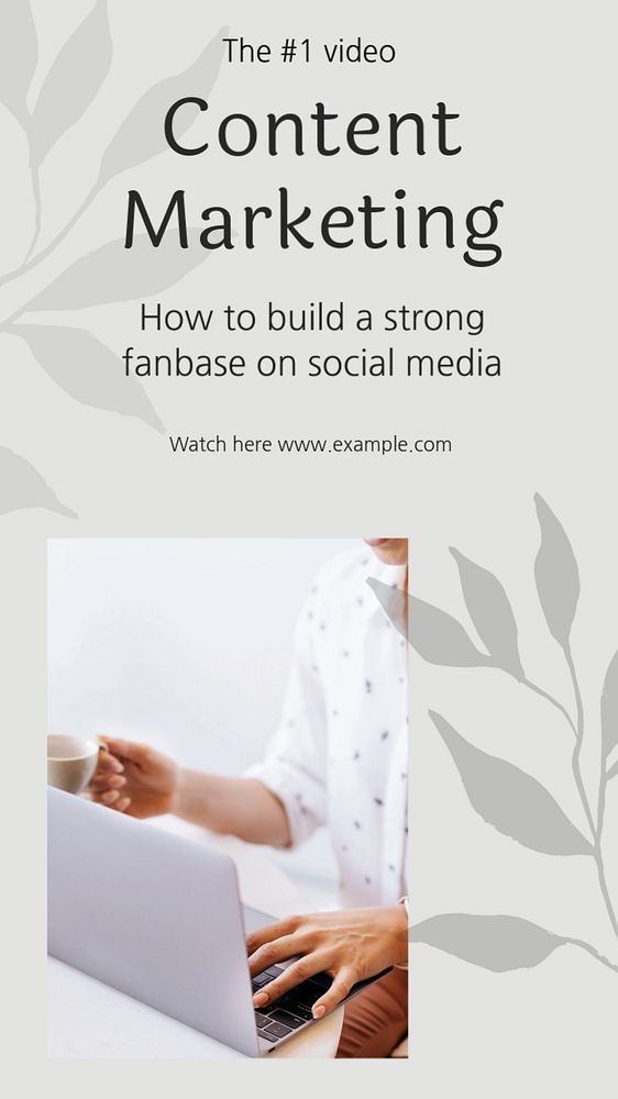 Content marketing  Instagram story template, editable text