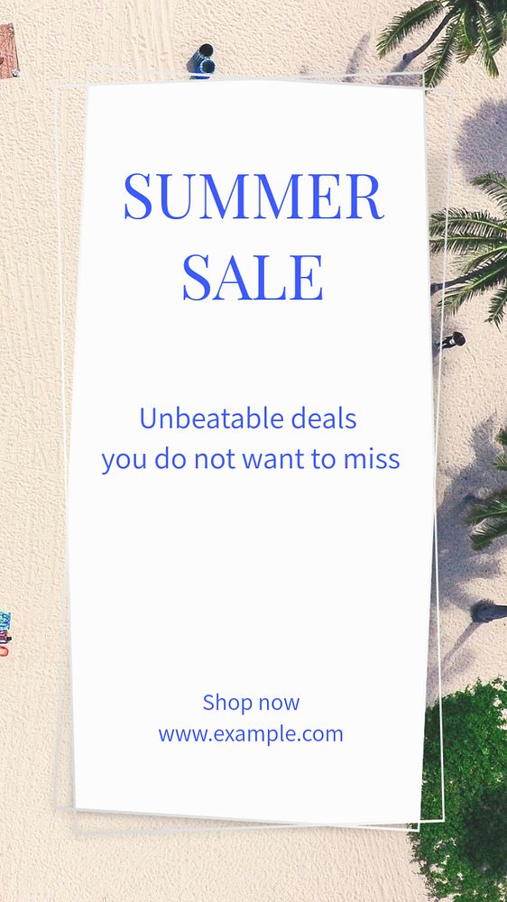 Summer sale  Instagram story template, editable text