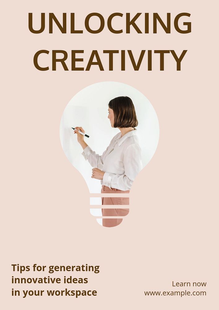 Unlocking creativity  poster template, editable text & design