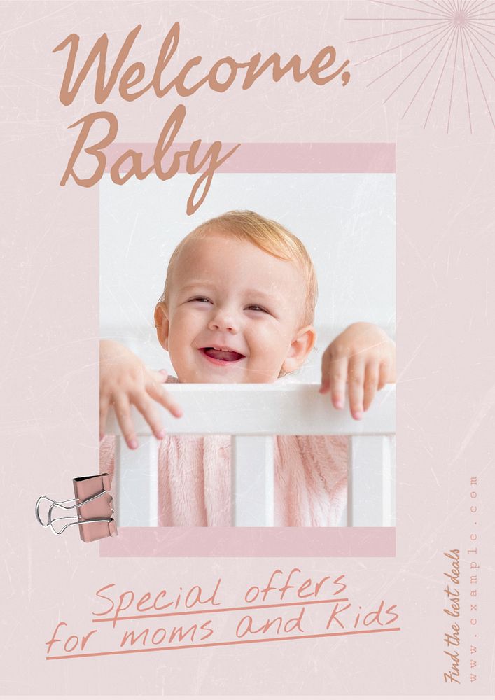 Mom & kid special offer  poster template, editable text & design