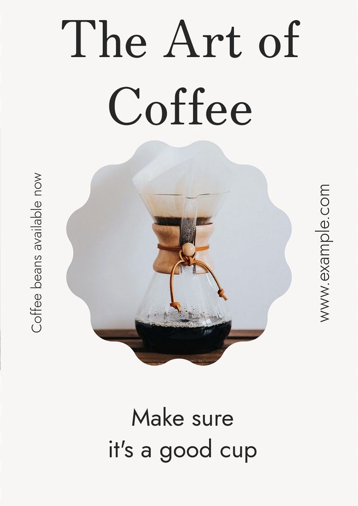 Coffee  poster template, editable text & design