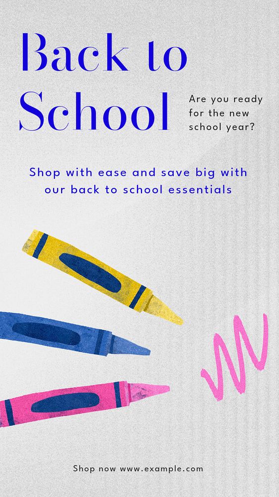 Back to school  Instagram story template, editable text