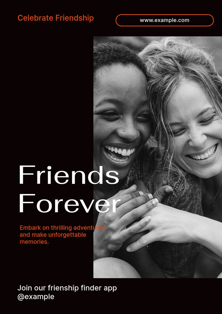 Friends  poster template, editable text & design