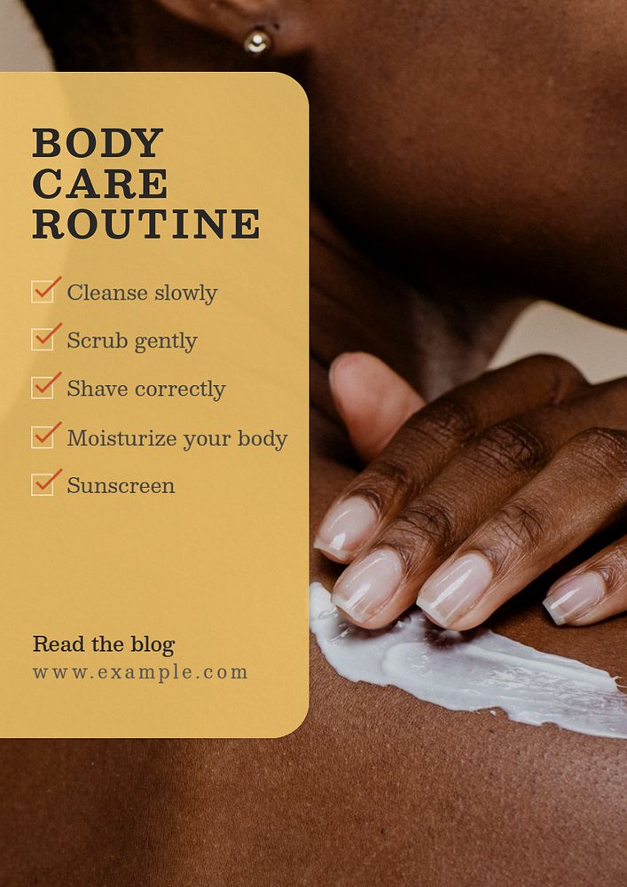 Body care  poster template, editable text & design