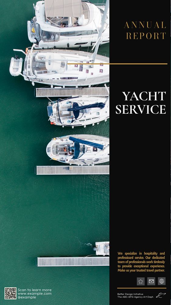 Yacht  Instagram story template, editable text