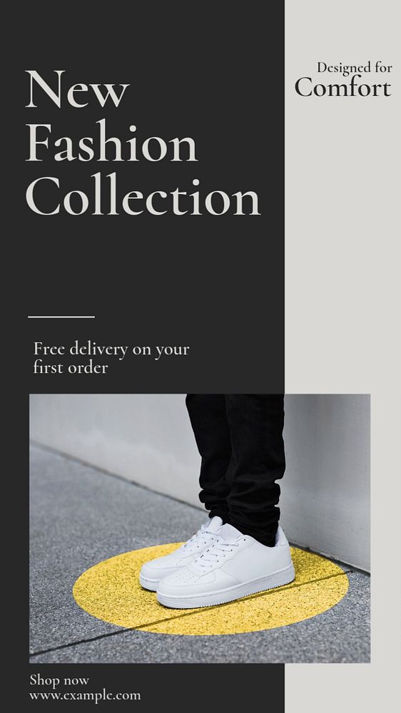 New fashion collection Instagram story template, editable text