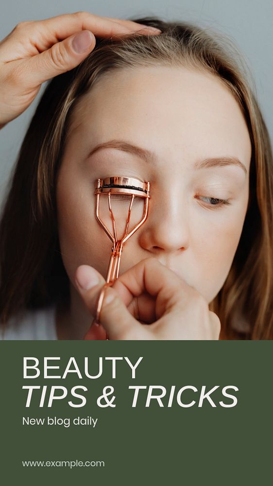 Beauty tips & tricks Instagram story template, editable text