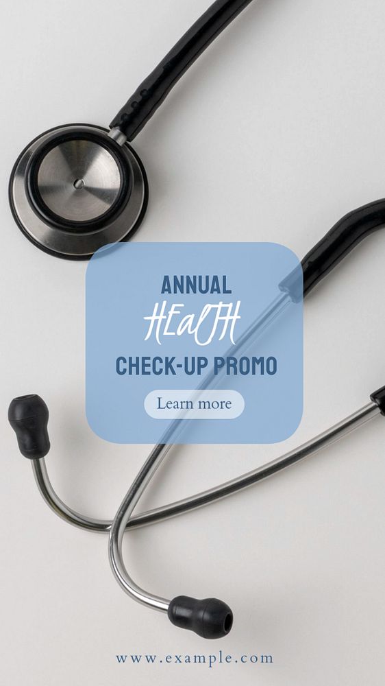 Annual health checkup   Instagram story template, editable text