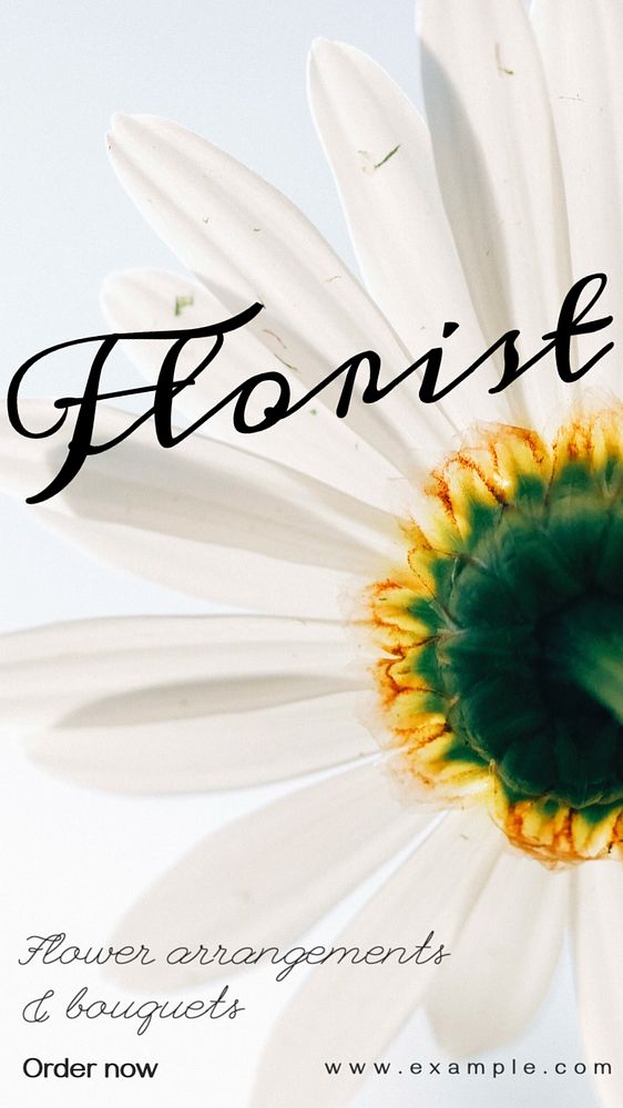 Florist Instagram story template, editable text