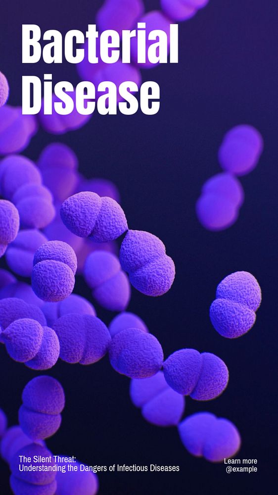 Bacterial disease Instagram story template, editable text