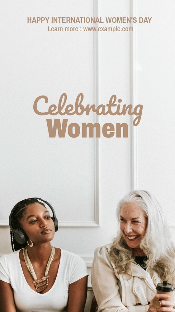 Celebrating women Instagram story template, editable text