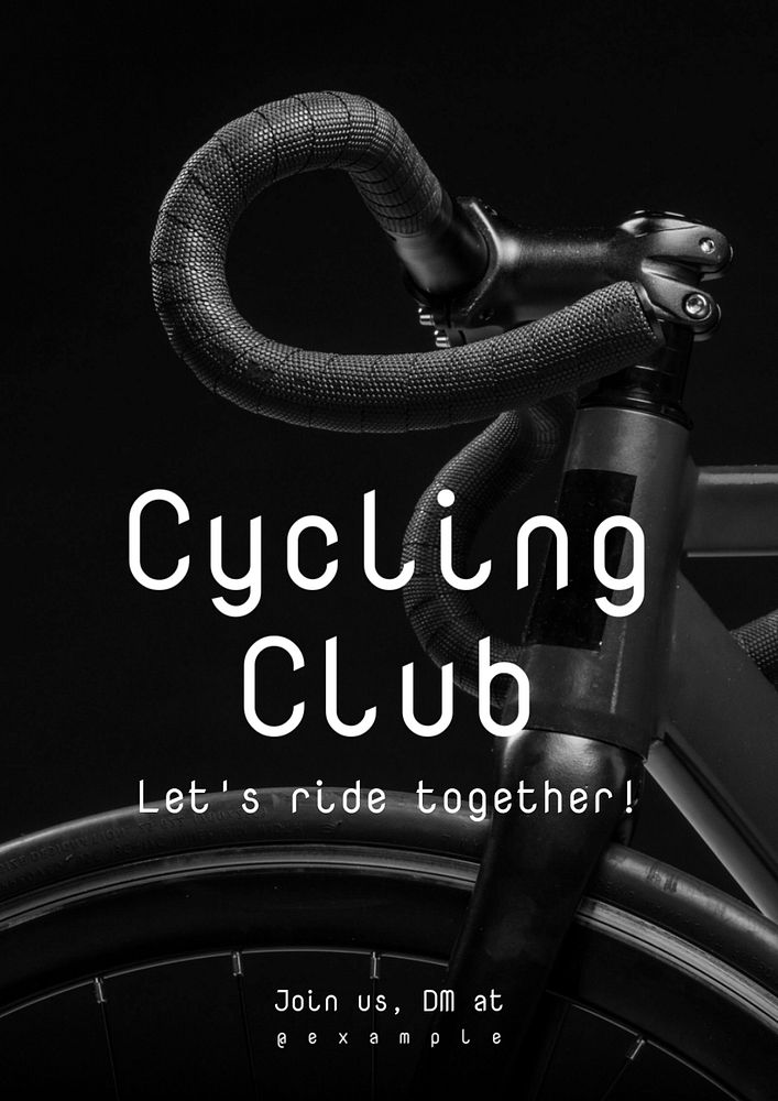 Cycling club flyer template, editable design