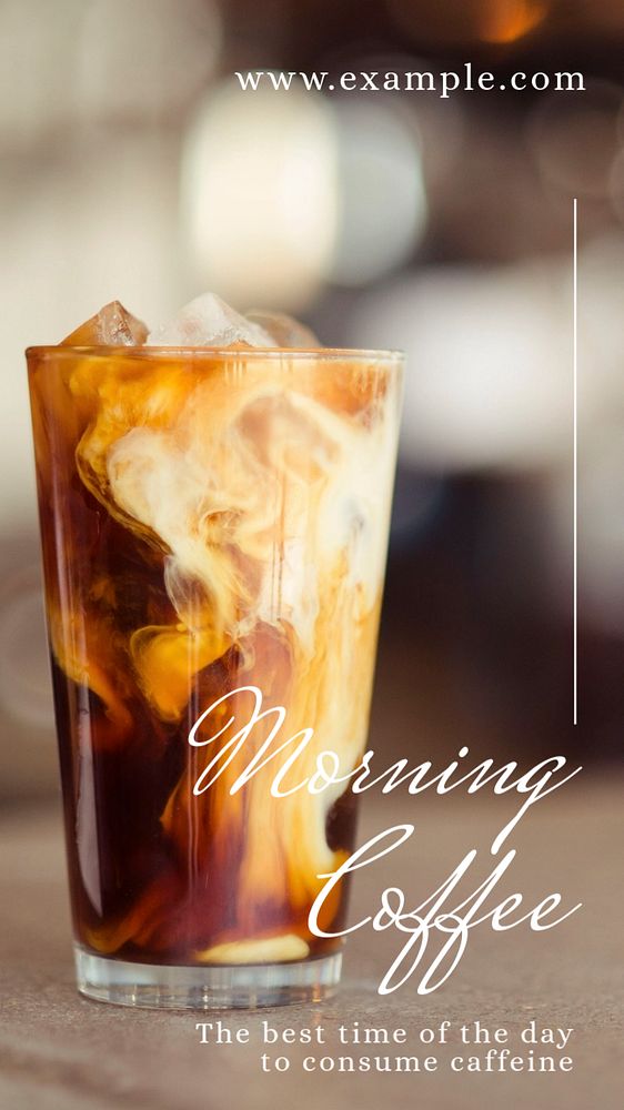 Morning coffee Instagram story template, editable text