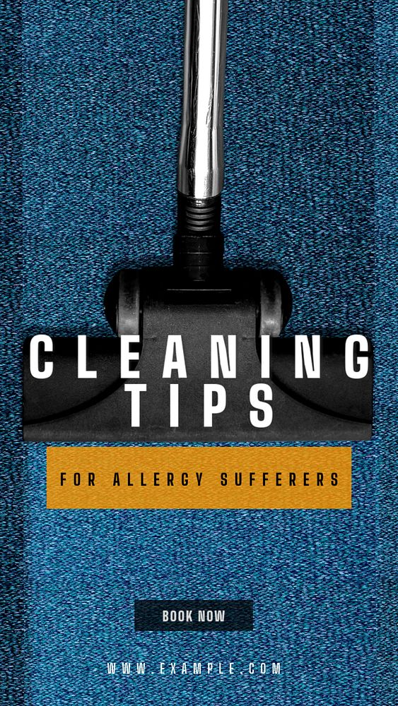 Cleaning tips Instagram story template, editable text