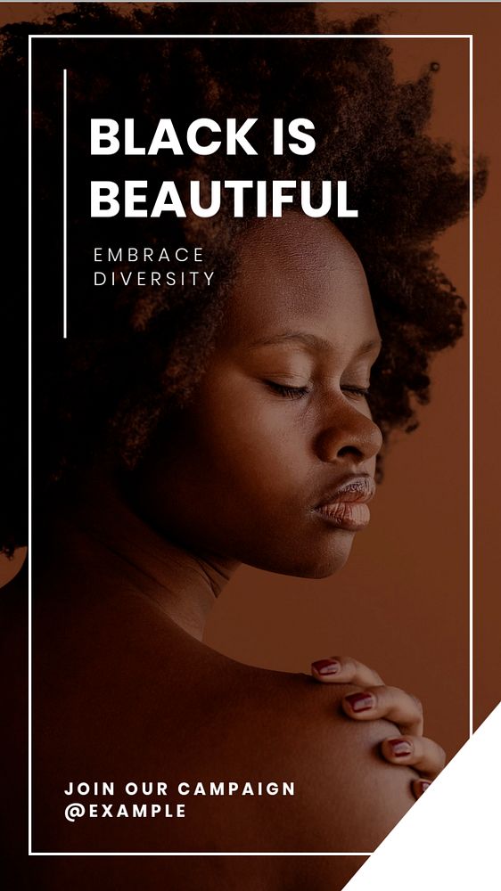 Black is beautiful Instagram story template, editable text