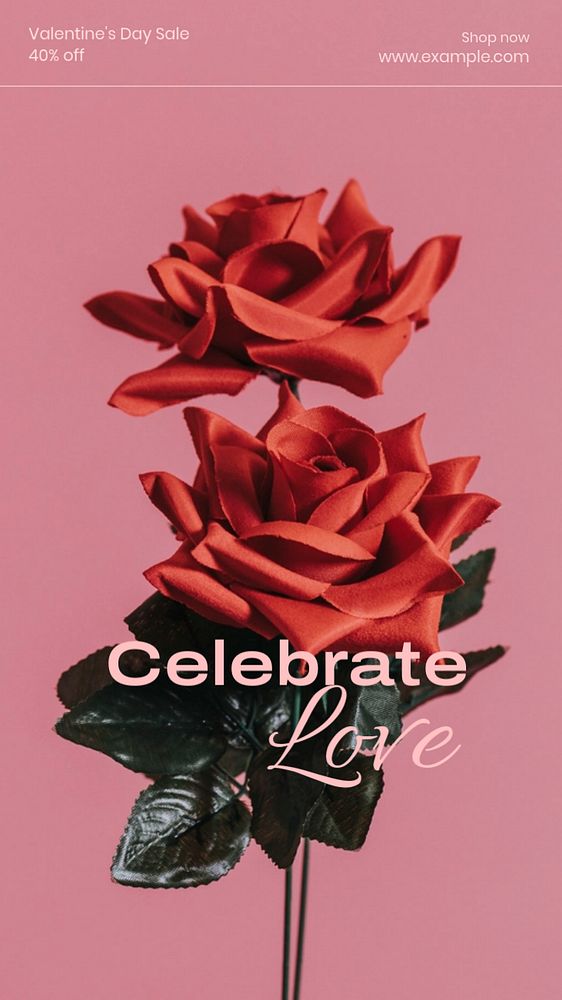 Celebrate love sale Instagram story template, editable text