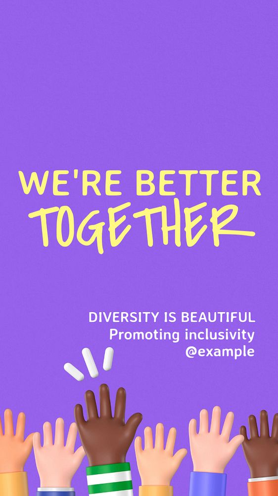 Diversity Instagram story template, editable text