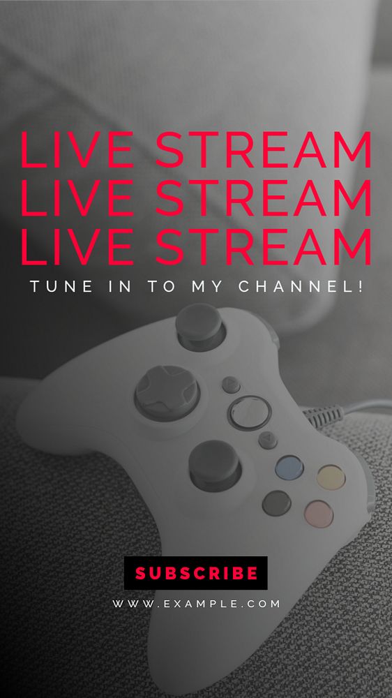 Live stream Instagram story template, editable text