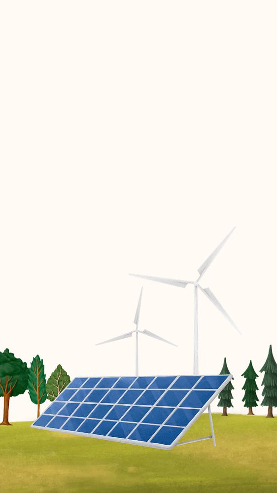 Clean energy cream iPhone wallpaper, editable design