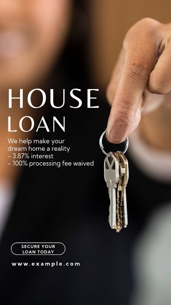 House loan social story template, editable Instagram design 