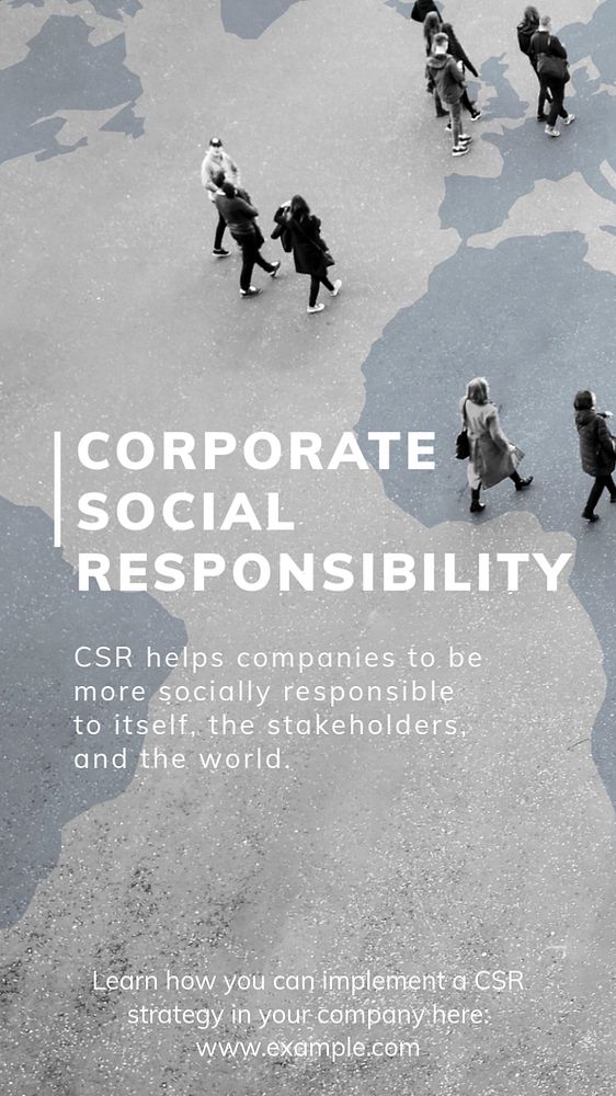 Corporate Social Responsibility Instagram story template, editable text