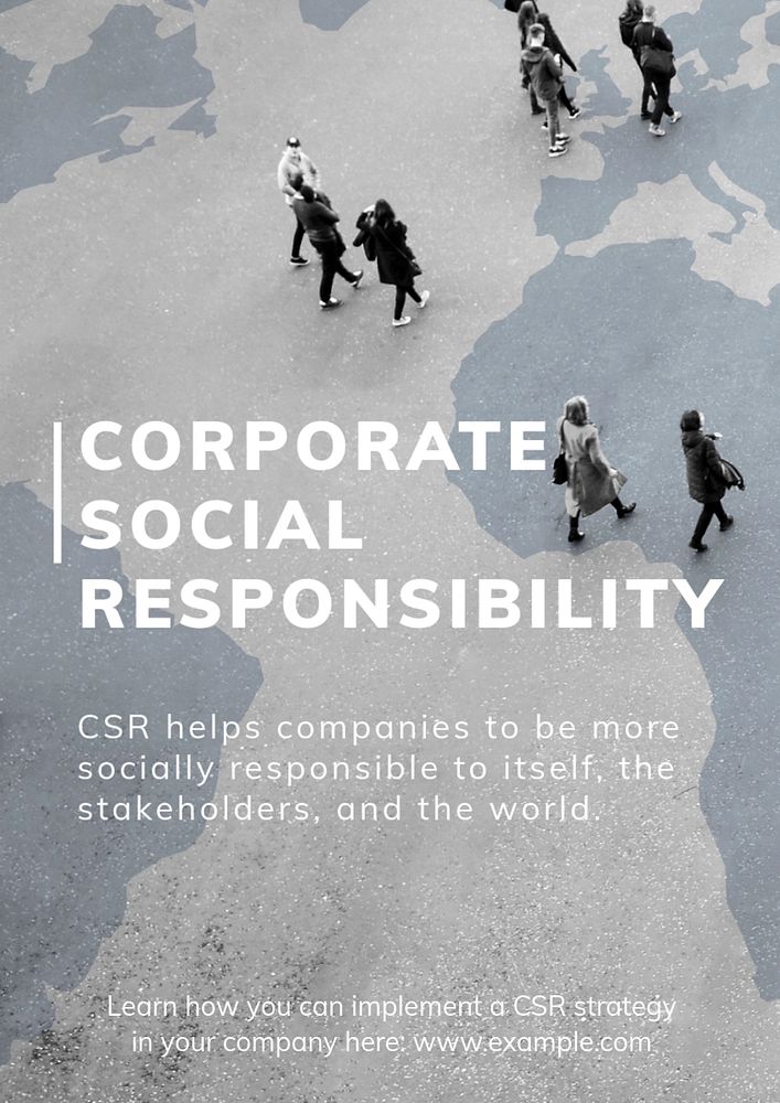 Corporate Social Responsibility flyer template, editable design