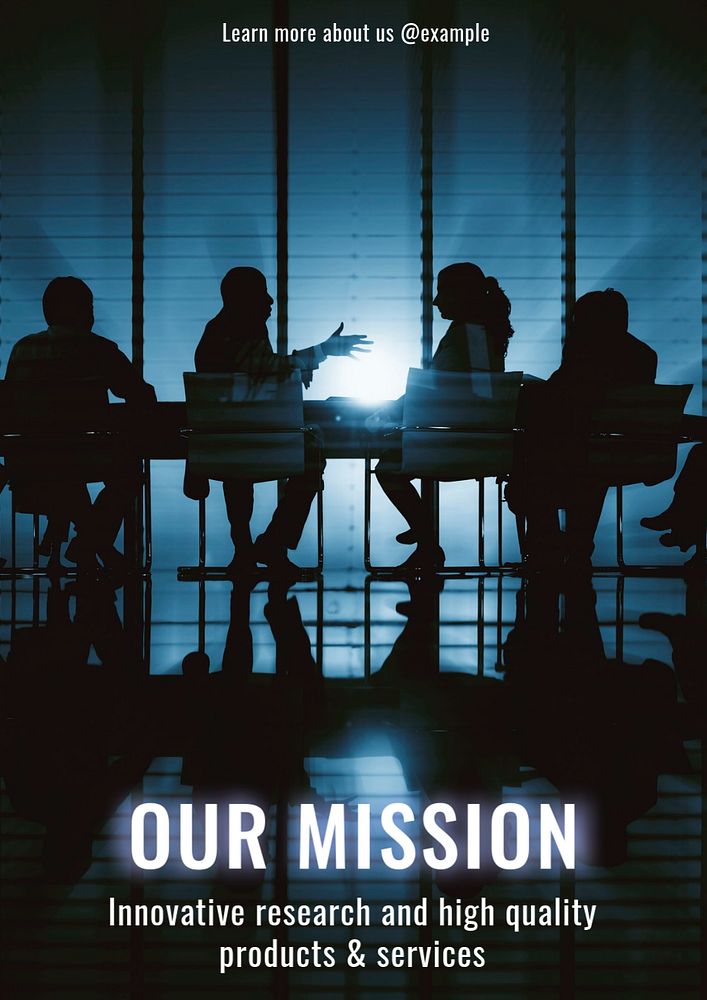 Our mission poster template, editable text and design