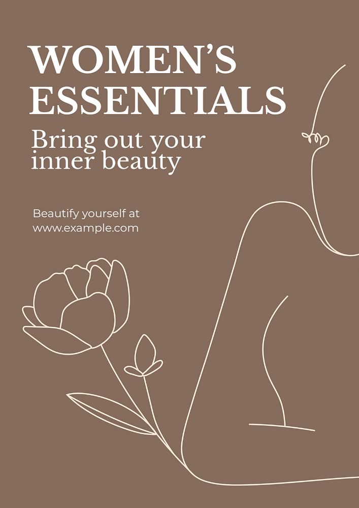 Women’s essentials flyer template, editable design